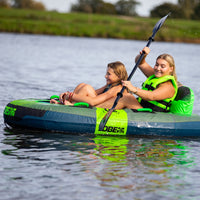 Jobe Trooper 1-Person Inflatable Towable Combo Ski Tube Kayak (Lime Green)