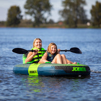 Jobe Trooper 1-Person Inflatable Towable Combo Ski Tube Kayak (Lime Green)