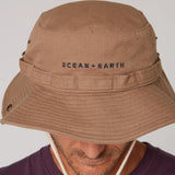 Ocean & Earth Wide Floppy Brim Cotton Canvas Boonie Hat (Stone)