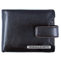 Ocean & Earth Good Kharma Men's Bi-Fold Leather Wallet (Black)