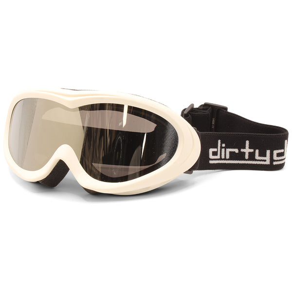 Dirty Dog Flick Kids Mirror Snow Ski Goggles White