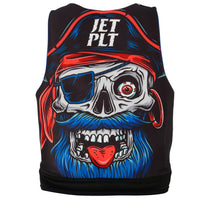 Jetpilot Cause Boys Black Pirate Neoprene L50s PFD Life Jacket Vest Sizes 3-14