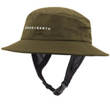 Ocean & Earth Bingin Youth 56cm Soft Peak Bucket Surf Hat with Chin Strap (Olive)