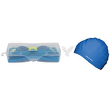 Mirage Kid's Junior Swim Pack Goggles Cap and Ear Plugs for 3-6 yo (Blue)