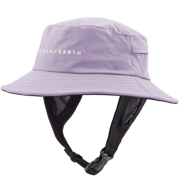 Ocean & Earth Bingin Kids Soft Peak Surf Hat with Chin Strap Pale Lilac 54cm