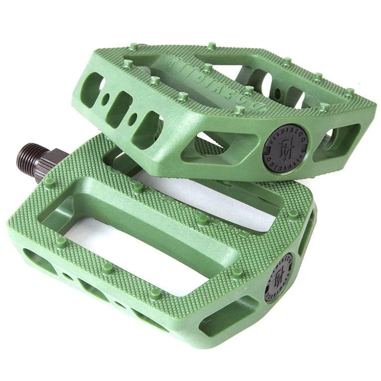 Fitbikeco Replacement Plastic BMX Pedals 9 16 Army Green Action Bike Ski