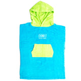 Ocean & Earth Blue/Green Toddlers Cotton Hooded Beach Poncho Towel