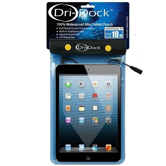 Dri-Dock 10m Waterproof Mini Tablet Pouch Cover 10.5 x 18cm (Blue)